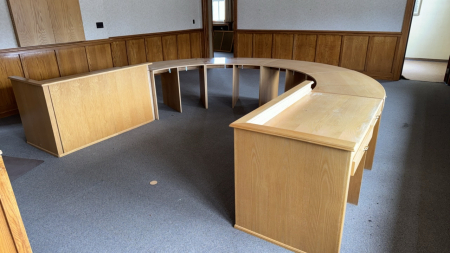 7 Piece Rounded Council Desk