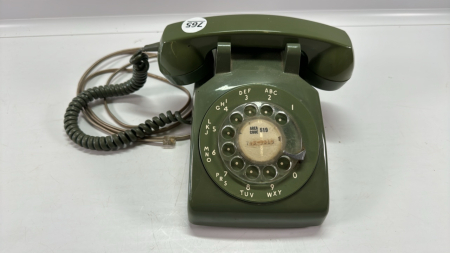 Green Rotary Desk Phone