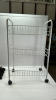 Wire Rack on Casters and Plastic Rolling Cart - 5