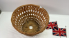 9in Wicker Lamp Shade & 2 Union Jacks 3in x 6in - 3