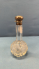 Cut Glass Perfume Bottle w/ Hinged Sterling Top - 3