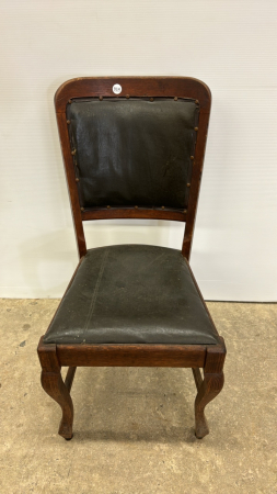 Wood and Leather Chair