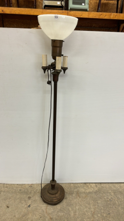 Vintage Floor Lamp with Ornate Base