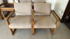 6 Cushioned Arm Chairs and 2 Matching End Tables - 2