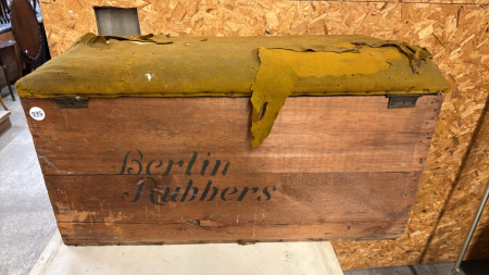 Old Wooden Box Stencilled Berlin Rubbers