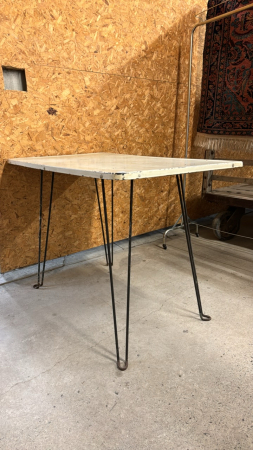 Metal Top Table Made From Hoosier Top