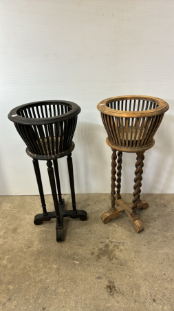 2 Fern Stands -Not Matching -Both Need Refinishing