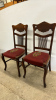 2 Needlepoint Seated Spindle Back Chairs - 3