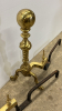 Pair of Brass Clad Fireplace Dogs - 3