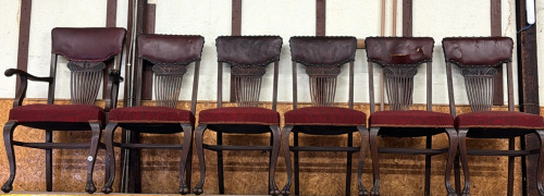 Set of 6 Needlepoint Seated Chairs -See Notes