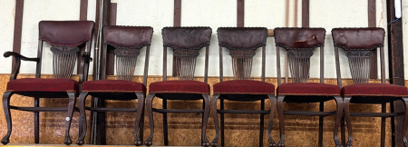 Set of 6 Needlepoint Seated Chairs -See Notes