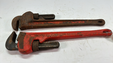 2 Ridgid 18in Pipe Wrenches