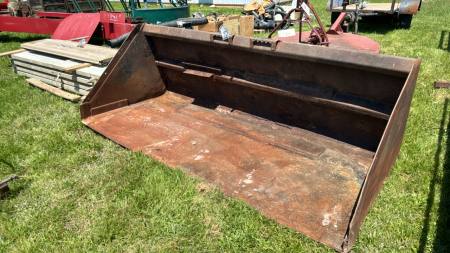 8ft Material Bucket w/ Skid Steer Plate -See Note