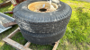 Pair of 10.00-20 Tires on 8 Bolt Rims -See Notes