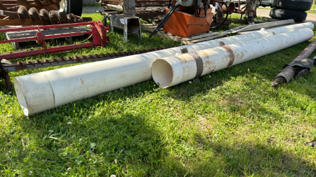 2 Lengths of 9in Plastic Pipe -11ft & 19ft Long