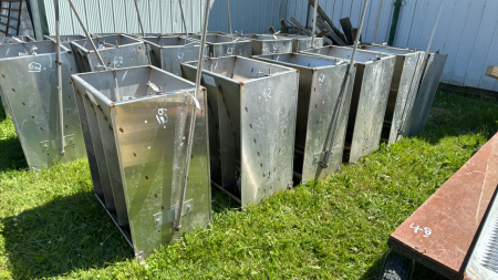 6 -Stainless Steel Wet Dry Hog Feeders -See Notes