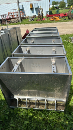 6 -3ft Wide PFS Stainless Weaner Feeders -See Note