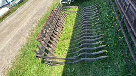 6ft Stone Fork on Skid Steer Plate Mount