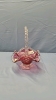 Rossi Glass Cranberry Glass Fluted Basket - 4