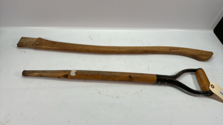 2 Handles- 1 Axe and 1 Shovel