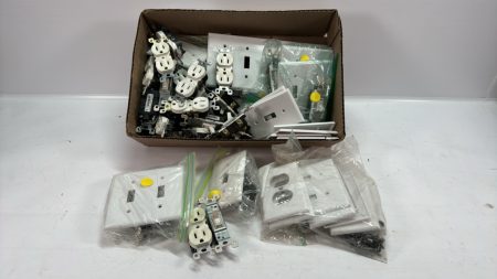 Qty of White Receptacles, Switches & Cover Plates