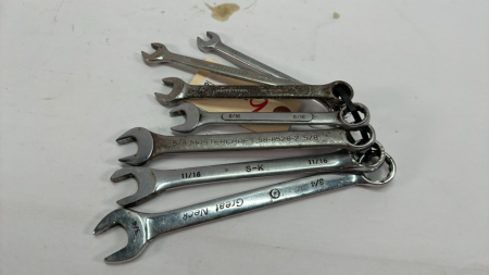 Misc. Brands Combination Wrenches -3/8in to 3/4in