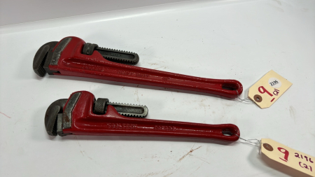 Ridgid 18in and Tool Tech 14in Pipe Wrenches