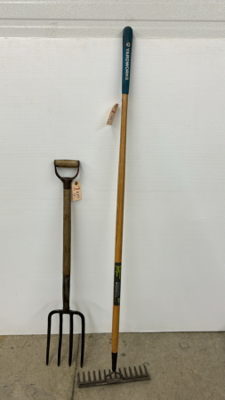 Potato Fork & Yardworks Garden Rake