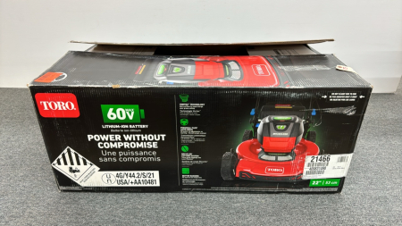 New Toro 60V Batt. Powered Self-Propelled Mower