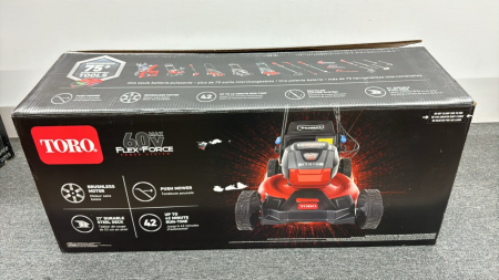 New Toro Flex Force 60V Batt. Powered Push Mower