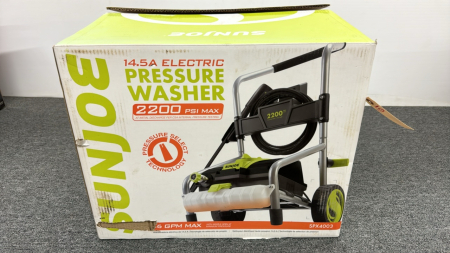 New Sunjoe 14.5A Electric Pressure Washer 2200psi