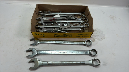 Assorted SAE & Metric Wrenches Lot -See Notes