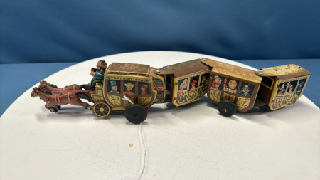 Overland Stage Tin Toy by Mar