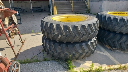 Pair of Firestone 18.4-38 Tires on 12-Bolt Rims