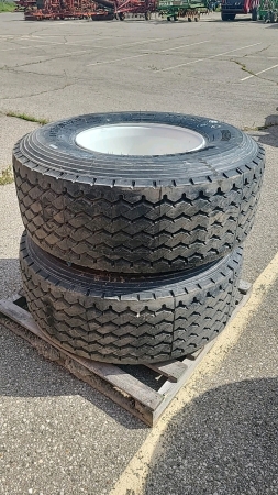 2-Unused Double Star 445/65R22.5 Tires and Rims