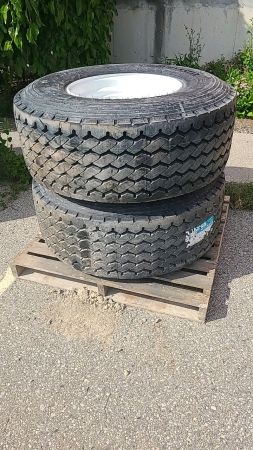 2-Unused Double Star 445/65R22.5 Tires and Rims