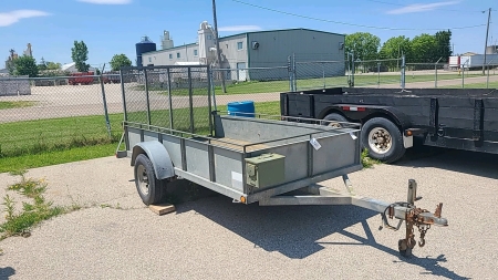 2006 Galvanized 5ft x 10ft Single Axle Utility Trailer