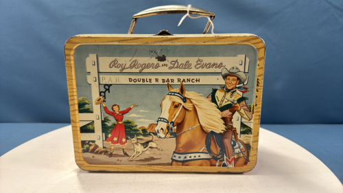 Roy Rogers & Dale Evans Tin Lunch Box with 2 Thermoses