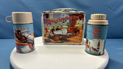 Chitty Chitty Bang Bang Tin Lunch Box with 2 Thermoses