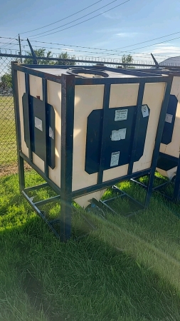 Poly Hopper in Forklift Frame