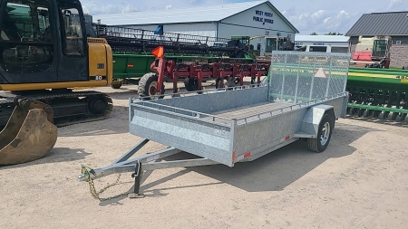 Unused 6ft x 14ft Single Axle Galvanized Trailer