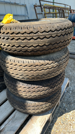 Set of 4 -215/60D 14.5 Open Rimmed Trailer Tires