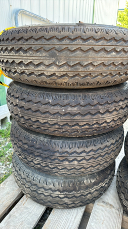 Set of 4 -215/60D 14.5 Open Rimmed Trailer Tires