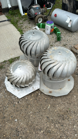 3 Rotating Roof Ventilators