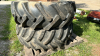 2 Goodrich 18.4-26 Combine Tires on 8 Bolt Rims - 3