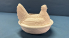 White Milk Glass Greentown Hen on the Nest - 5