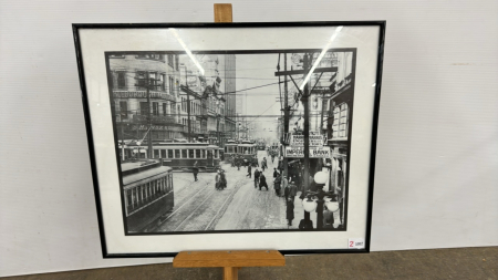 Vintage Black & White City Centre Photo