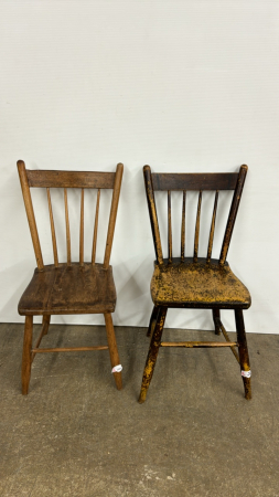 2 Spindle-Backed Chairs