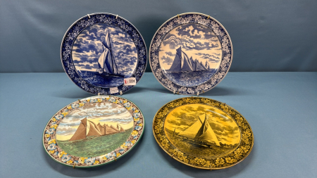 4 Wedgwood Ship Plates -Arturia