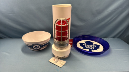 Budweiser Red Goal Light & Toronto Maple Leafs Items